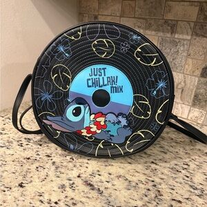 NWOT Disney Parks Stitch "Just Chillax! Mix" Record Crossbody Purse